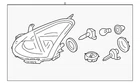 Genuine Nissan Headlight Assembly 26060-1VK1B New. Price: $822.80.