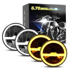 Colight 4PCS 3/4'' 5.75" Led Headlights Halo Ring Turn Signal Drl White /amber New. Price: $129.99.