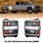 Headlights For 2015-2019 Chevy Silverado 3500HD Chrome Front Headlamps New. Price: $419.98.