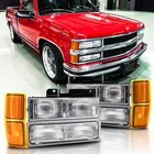 Headlights For 1994-1998 Chevy Silverado Obs C/k 1500 2500 3500 W/ Bumper Lamp New. Price: $63.94.