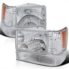 Fits 1993-1998 Jeep Grand Cherokee Chrome Headlights Driver Passenger Set New. Price: $160.90.