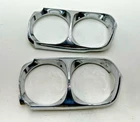 1966 Pontiac Gto Headlight Bezels Lamp Chrome Trim Molding Pair Used. Price: $197.99.