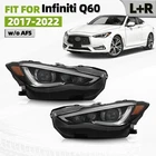 Full Led Headlight For 2017-2022 Infiniti Q60 W/o Afs W/module Left+right Pair New. Price: $825.00.