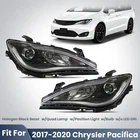 For 2017-2020 Chrysler Pacifica Halogen Headlight W/bulb Black Bezel Left+right New. Price: $240.00.