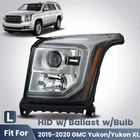 Hid Headlight For 2015-2020 Gmc Yukon/yukon Xl W/bulb W/ballast Left Driver New. Price: $192.00.
