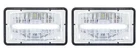 High Beam Power Led 4"X6" Rectangular Headlight Set Daytime Running New. Price: $269.98.