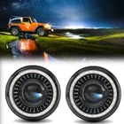 Pair 7" Led Headlights W/start-up Gradient Welcome Halo For Vw Beetle Classic New. Price: $112.98.