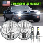 Pair 7"INCH Led Headlights Hi/lo Beam 6000K White For Pontiac Firebird 1970-1976 New. Price: $119.99.