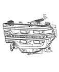 Genuine Mopar Headlamp Right 68592398AD New. Price: $386.19.