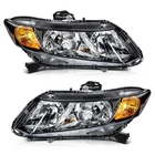 Left+right Headlights Assembly For 2012-2013 Honda Civic 2DR/2012-2015 4DR New. Price: $118.02.