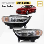 Pair Halogen Headlight 2013-2016 Ford Fusion With Bulb Chrome Housing Lh+rh New. Price: $125.00.