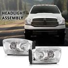 Headlights Headlamps W/ Chrome Bezel Pair Set For 06-08 Dodge Ram Pickup Truck New. Price: $98.93.