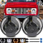 Ford Bronco 1966-1977 Pair 7" Led Headlight Hi/lo Drl Angel Eyes Turn Signal New. Price: $39.99.