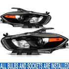 Black Pair/set Projector Headlights Assembly W/ Bulbs For Dodge Dart 2013-2016 New. Price: $180.99.