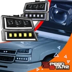 Black/clear Led Drl Sequential Projector Bumper Headlights For 03-07 Silverado New. Price: $278.99.