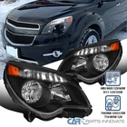 Black Fit 2010-2015 Chevy Equinox Lt Ls Clear Halogen Headlights Left+right New. Price: $102.95.