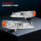 For Toyota Corolla 1998-2000 Headlights Assembly Pair Clear Lens Headlamps New. Price: $69.99.