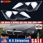 For Bmw Series E63 645I 650I 2004-2007 Pair Clear Headlight Lens Cover +glue New. Price: $112.39.