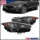 Black For 2014-2022 Infiniti Q50 W/o Afs Pair Led Headlight Headlamp Left Right New. Price: $216.18.