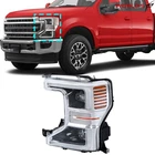 Led Built-in Headlight Ford F250 Superduty Pickup 2020-2022 Chrome Trim Left New. Price: $354.12.