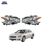 For Nissan Maxima 2009-2014 Left+right Headlight Assembly Halogen Type Chrome New. Price: $126.60.