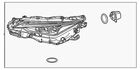 Genuine Lexus Headlamp Assembly 81185-53A40 New. Price: $2184.11.