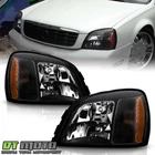 Black 2000-2005 Cadillac Deville Headlights Headlamps Left+right Aftermarket Set New. Price: $132.50.