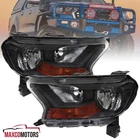 Black Headlights Fits 2019-2023 Ford Ranger Xlt Halogen Lamps Left+right New. Price: $176.49.