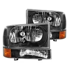 Anzo 111457 Black Euro Headlights W/ Corner Amber For Excursion F250 F350 New. Price: $120.28.