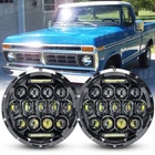 Pair 7" Inch Round Led Headlights Ford F-100 F-250 F-350 Pickup 1953-1977 New. Price: $40.99.