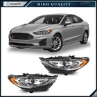 2017-2020 Ford Fusion Black Clear Lens Left Side Headlight Assembly W/bulbs New. Price: $105.99.