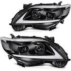 Fits 2011-2013 Toyota Corolla Black Housing Clear Lens Headlights Assembly New. Price: $249.99.