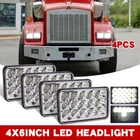 4PCS 4X6'' Led Headlights For Kenworth T800 T400 T600 W900B Classic 120/132 Hk New. Price: $43.46.