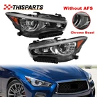 For 2014-2022 Infiniti Q50 W/o Afs Chrome Led Drl Projector Headlight Left Right New. Price: $193.88.