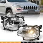 Pair For Jeep Cherokee 2014-2018 Halogen Chrome Projector Headlights Headlamps New. Price: $125.79.