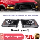 Factory Projector Headlights W/ Led Drl For Dodge Ram 1500/2500/3500 2013-2018 New. Price: $208.73.