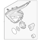 Genuine Kia Headlamp Assembly 92102-P1181 New. Price: $1475.28.