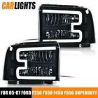 Fit 2005-2007 Ford F250 F350 F450 Super Duty Led Drl Smoked Headlights New. Price: $87.60.