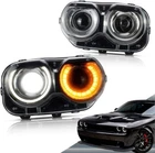 Pair For 2015-2022 Dodge Challenger Gt Srt Sxt Vland Headlights Led Drl Headlam New. Price: $259.00.
