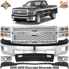 Front Bumper Chrome & Headlight Kit For 2014-2015 Chevrolet Silverado 1500 New. Price: $940.00.