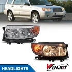 Chrome Headlights 2006-2008 Subaru Forester Front Halogen Clear Lamps Pair New. Price: $198.92.