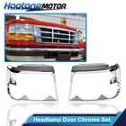 Chrome Headlight Headlamps Trim Bezel Set Fit Ford Bronco F150 Pickup Usa New. Price: $40.30.