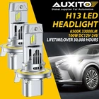 Auxito H13 Led Headlight Hi/low Beam Bulb Canbus Kit 330000LM 6500K Ultra Bright New. Price: $36.09.