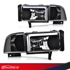 Fit For 1994-2002 Dodge Ram 1500 2500 3500 Black Led Drl Headlights Headlamps New. Price: $82.07.