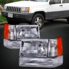 For 1993-1996 Jeep Grand Cherokee Headlights Driver Passenger Set Halogen New. Price: $97.37.