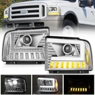 Led Drl Sequential Headlights 2005-07 Ford F250 F350 F450 F550 Superduty L+r New. Price: $239.99.