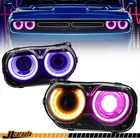 Driver & Passenger Rgb Drl Headlights For Dodge Challenger 2015-2023 App Control New. Price: $290.99.