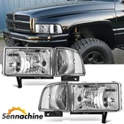 Pair For 1994-2002 Dodge Ram 1500 2500 3500 Chrome Housing Headlights Headlamps New. Price: $74.99.