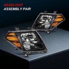Fits Nissan For Frontier Truck 2009-2021 Black Housing Headlights Assembly Pair New. Price: $75.99.