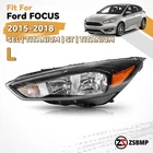 Halogen Headlight 2015-2018 Ford Focus W/ Black Bezel Led Drl Driver Side New. Price: $75.99.